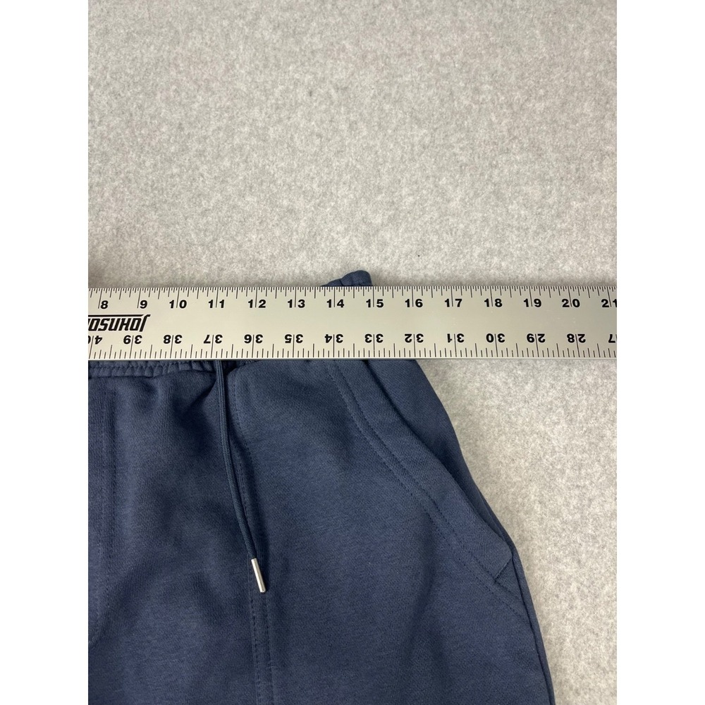 Nike Sportswear Fleece Sweatpants Mens M Blue Swoosh Box Graphic Open Hem Relaxe - Picture 7 of 15